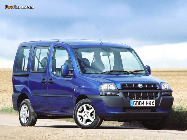 Fiat Doblò Panorama UK-spec (223) 2000–05 photos (640 x 480)