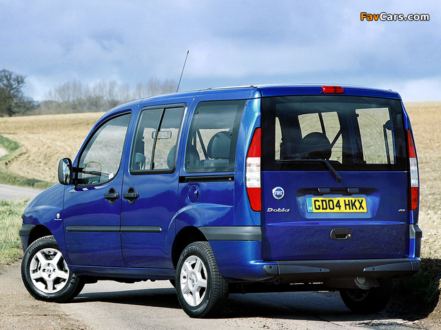 Fiat Doblò Panorama UK-spec (223) 2000–05 wallpapers (640 x 480)