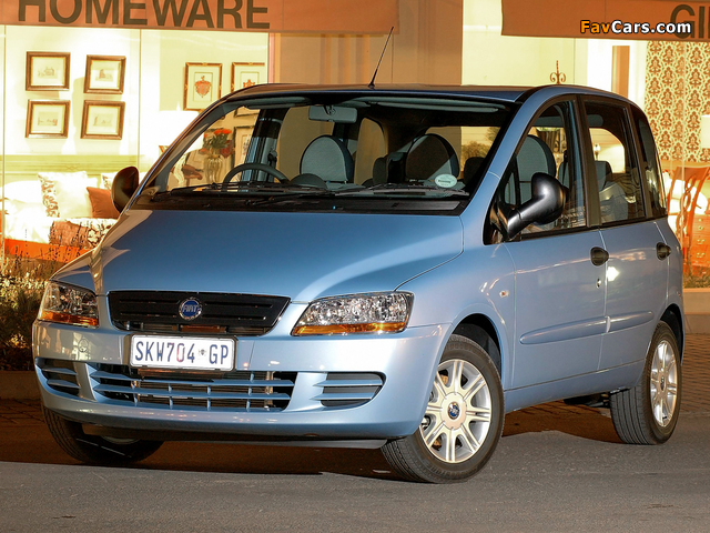 Fiat Multipla ZA-spec 2004–10 photos (640 x 480)