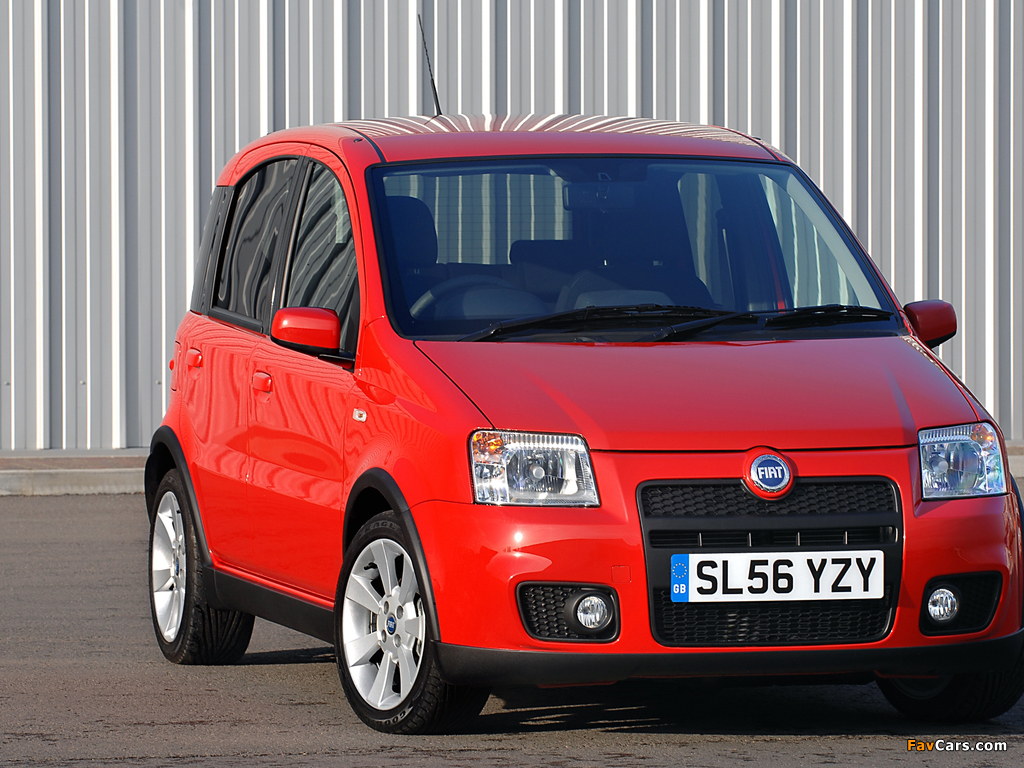 Fiat Panda 100HP UK-spec (169) 2006–10 wallpapers (1024 x 768)