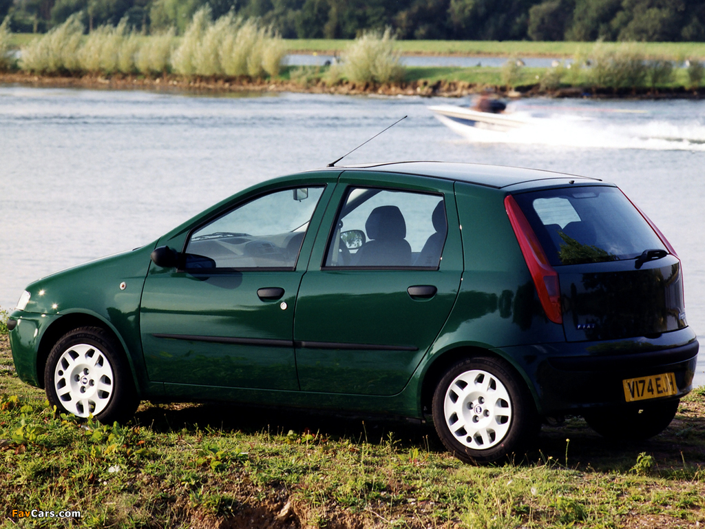 Fiat Punto 5-door UK-spec (188) 1999–2003 images (1024 x 768)