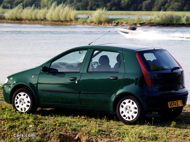 Fiat Punto 5-door UK-spec (188) 1999–2003 images (640 x 480)