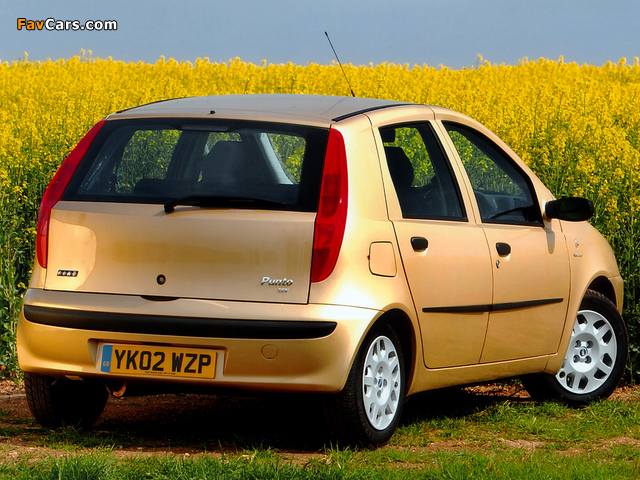 Fiat Punto 5-door UK-spec (188) 1999–2003 photos (640 x 480)