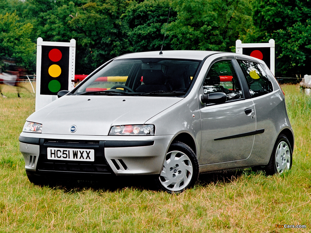 Fiat Punto 3-door UK-spec (188) 1999–2003 wallpapers (1024 x 768)