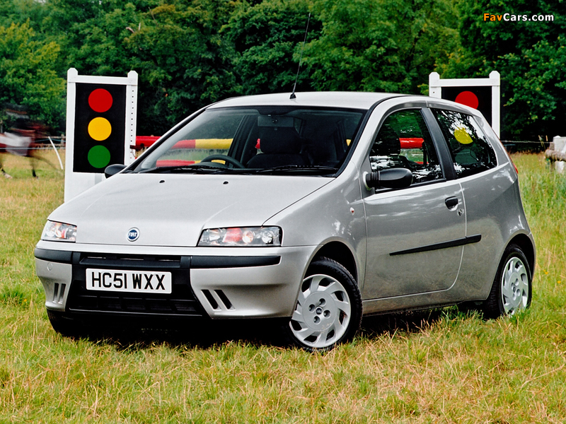 Fiat Punto 3-door UK-spec (188) 1999–2003 wallpapers (800 x 600)