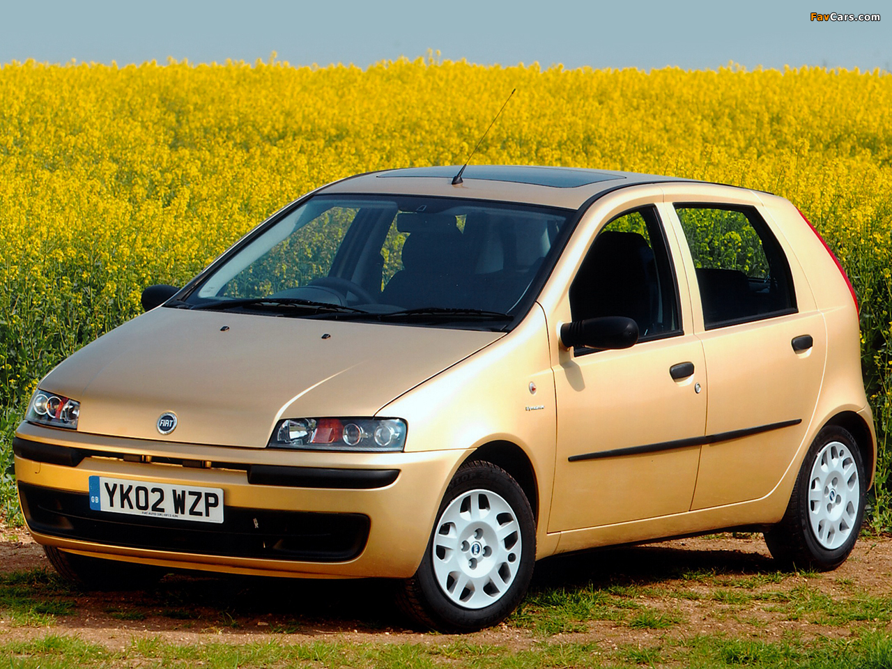 Fiat Punto 5-door UK-spec (188) 1999–2003 wallpapers (1280 x 960)