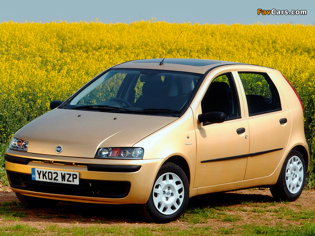 Fiat Punto 5-door UK-spec (188) 1999–2003 wallpapers (640 x 480)
