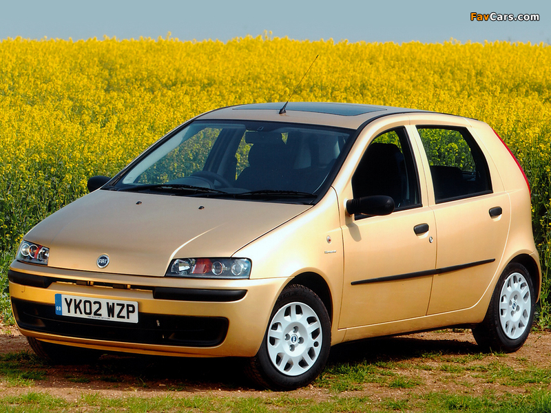 Fiat Punto 5-door UK-spec (188) 1999–2003 wallpapers (800 x 600)