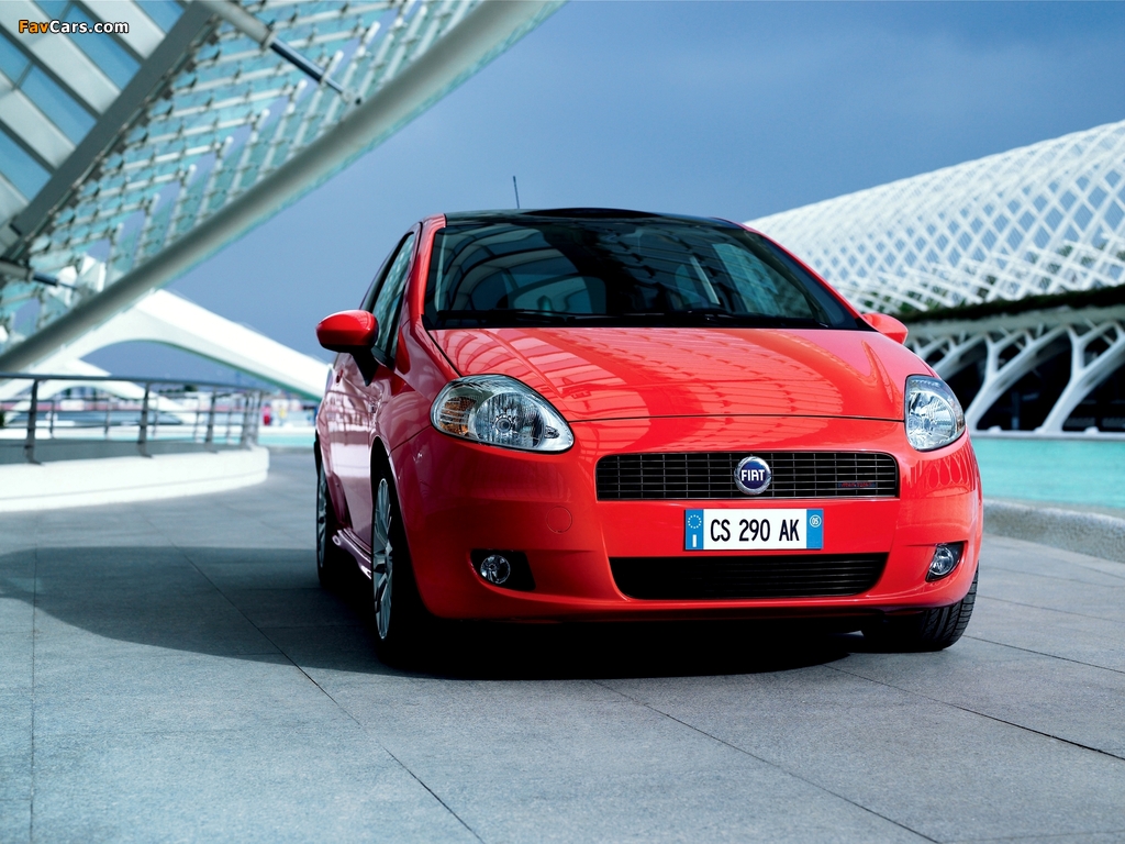 Fiat Grande Punto 3-door (199) 2005–12 wallpapers (1024 x 768)