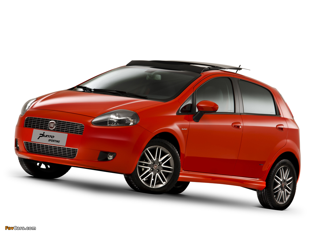 Fiat Punto Sporting BR-spec (310) 2007–12 wallpapers (1024 x 768)