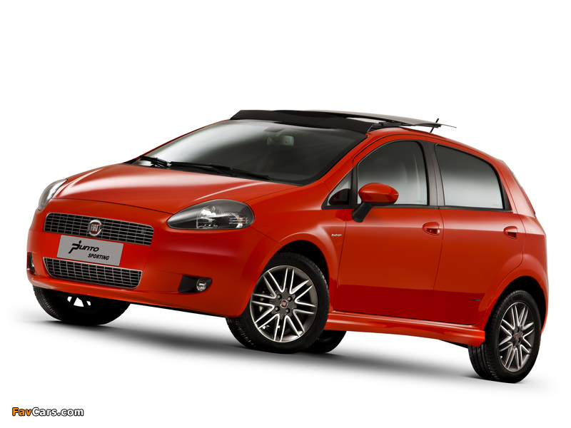 Fiat Punto Sporting BR-spec (310) 2007–12 wallpapers (800 x 600)