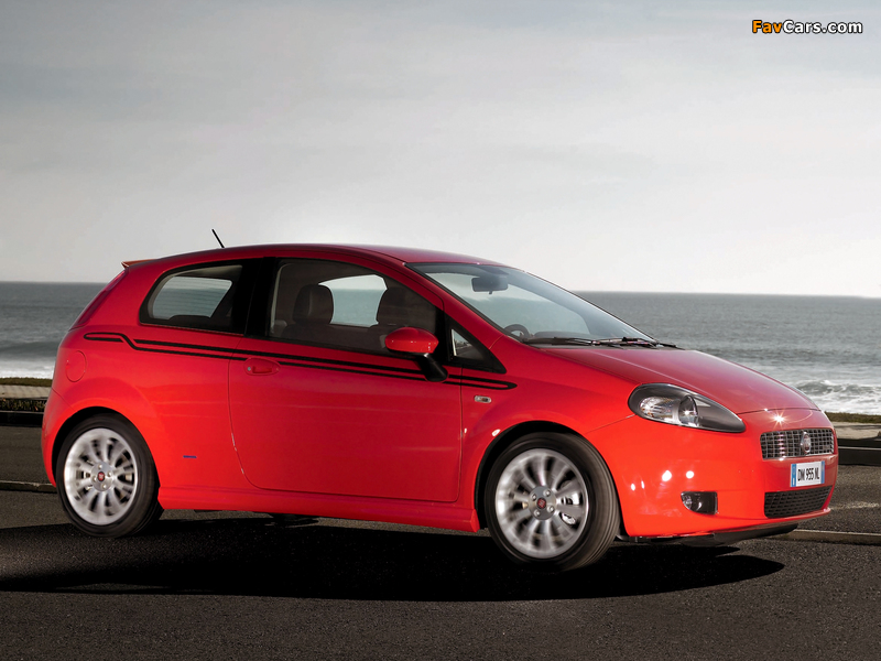 Fiat Grande Punto T-Jet 3-door (199) 2007–09 wallpapers (800 x 600)