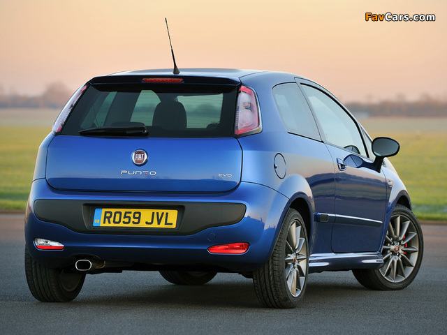 Fiat Punto Evo 3-door UK-spec (199) 2010–12 wallpapers (640 x 480)