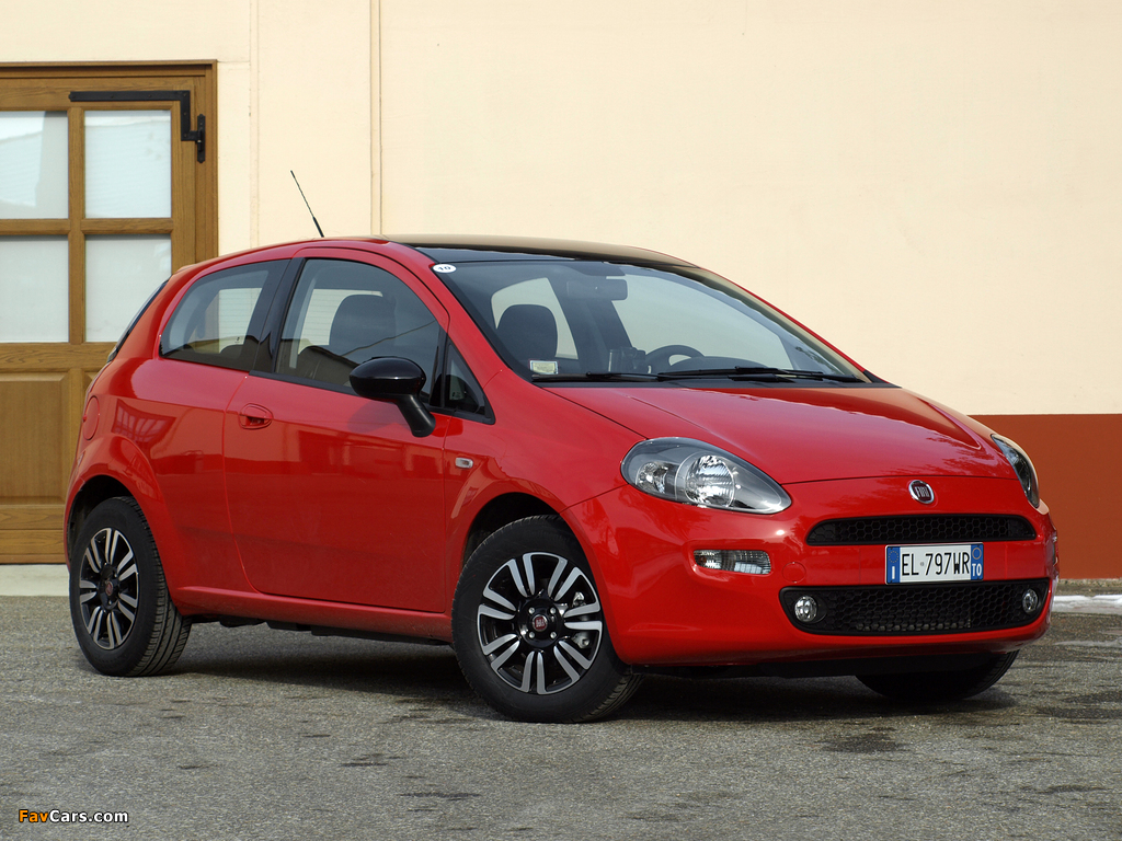 Fiat Punto TwinAir 3-door (199) 2012 wallpapers (1024 x 768)