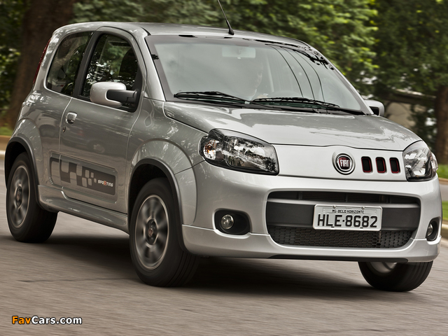 Fiat Uno Sporting 3-door 2011–12 wallpapers (640 x 480)