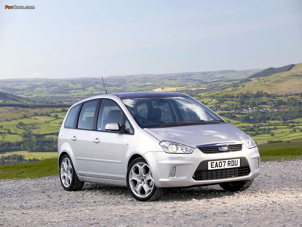 Ford C-MAX UK-spec 2007–10 wallpapers (1024 x 768)