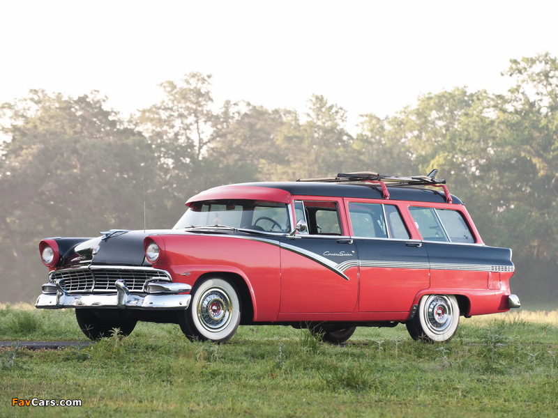 Ford Country Sedan 8-passenger Station Wagon 1956 wallpapers (800 x 600)