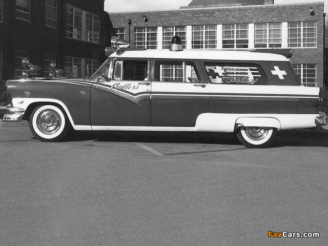 Ford Country Sedan Ambulance by Weller 1956 wallpapers (640 x 480)