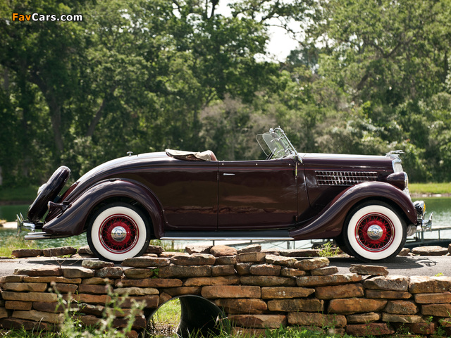 Ford V8 Deluxe Roadster (48-710) 1935 photos (640 x 480)