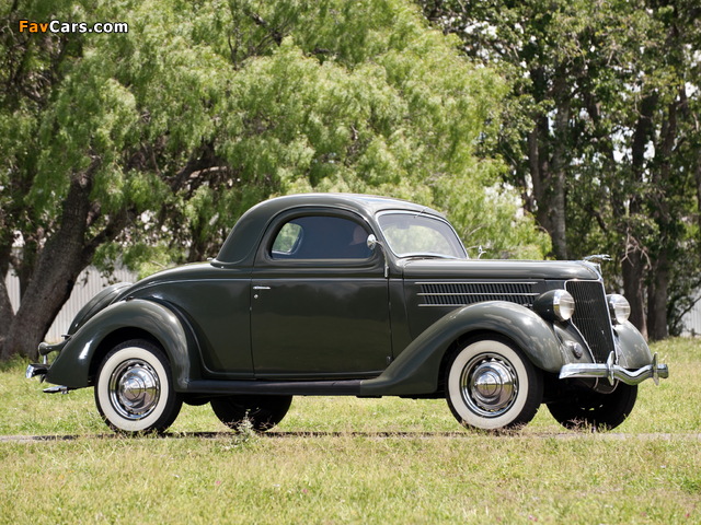 Ford V8 Deluxe 3-window Coupe (68-720) 1936 photos (640 x 480)