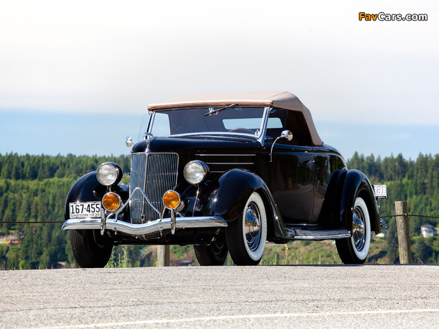 Ford V8 Deluxe Roadster (68-760) 1936 pictures (640 x 480)