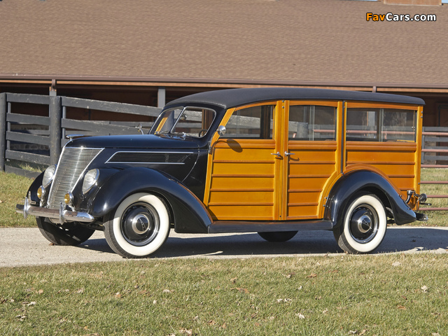 Ford V8 Deluxe Station Wagon 1937 photos (640 x 480)