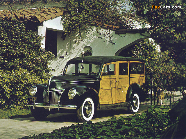 Ford V8 Deluxe Station Wagon (91A-79) 1939 pictures (640 x 480)