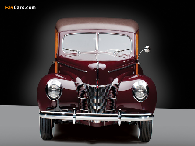 Ford V8 Deluxe Station Wagon (01A-79B) 1940 photos (640 x 480)
