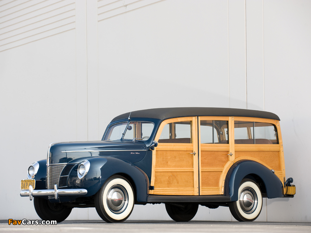 Ford V8 Deluxe Station Wagon (01A-79B) 1940 pictures (640 x 480)