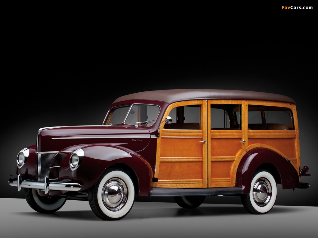 Ford V8 Deluxe Station Wagon (01A-79B) 1940 pictures (1024 x 768)