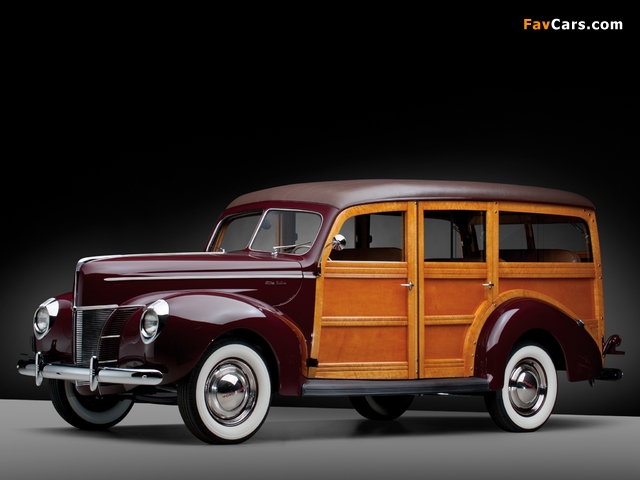 Ford V8 Deluxe Station Wagon (01A-79B) 1940 pictures (640 x 480)