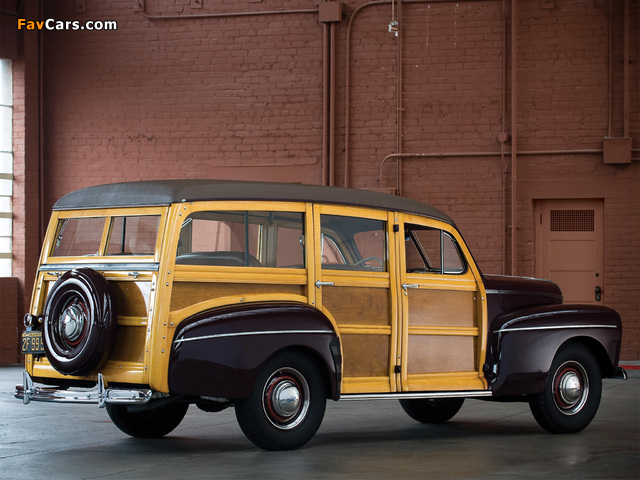 Ford V8 Super Deluxe Station Wagon (21A-79B) 1942 wallpapers (640 x 480)