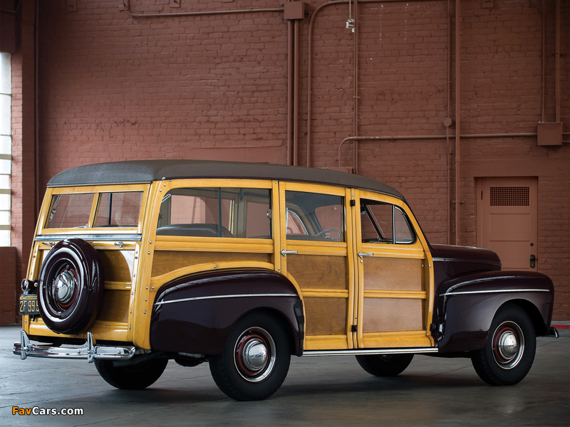 Ford V8 Super Deluxe Station Wagon (21A-79B) 1942 wallpapers (800 x 600)