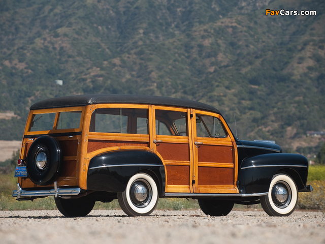 Ford V8 Super Deluxe Station Wagon (89A-79B) 1948 wallpapers (640 x 480)