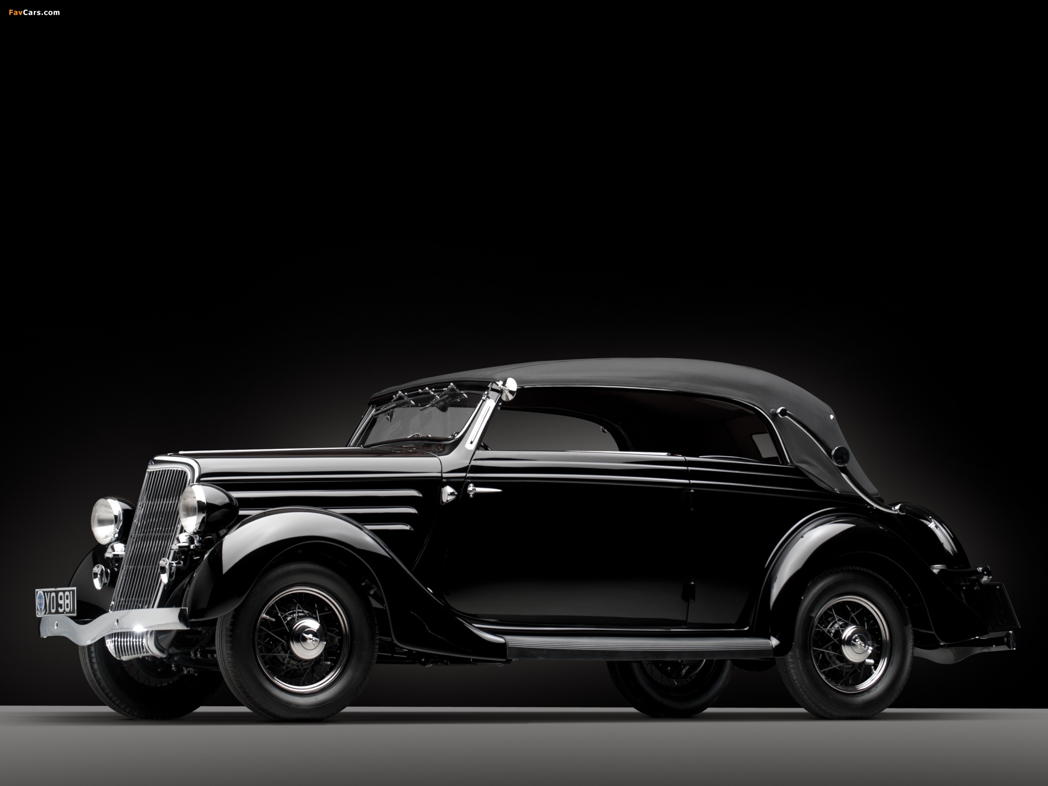 Images of Ford V8 Deluxe Convertible Sedan by Gläser 1936 (2048 x 1536)