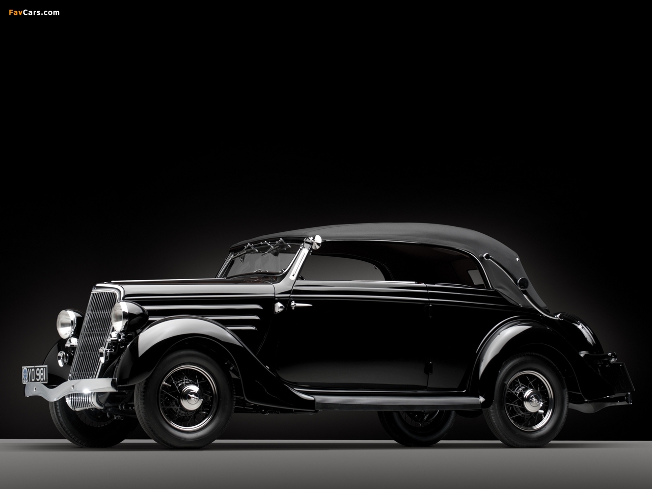 Images of Ford V8 Deluxe Convertible Sedan by Gläser 1936 (1280 x 960)