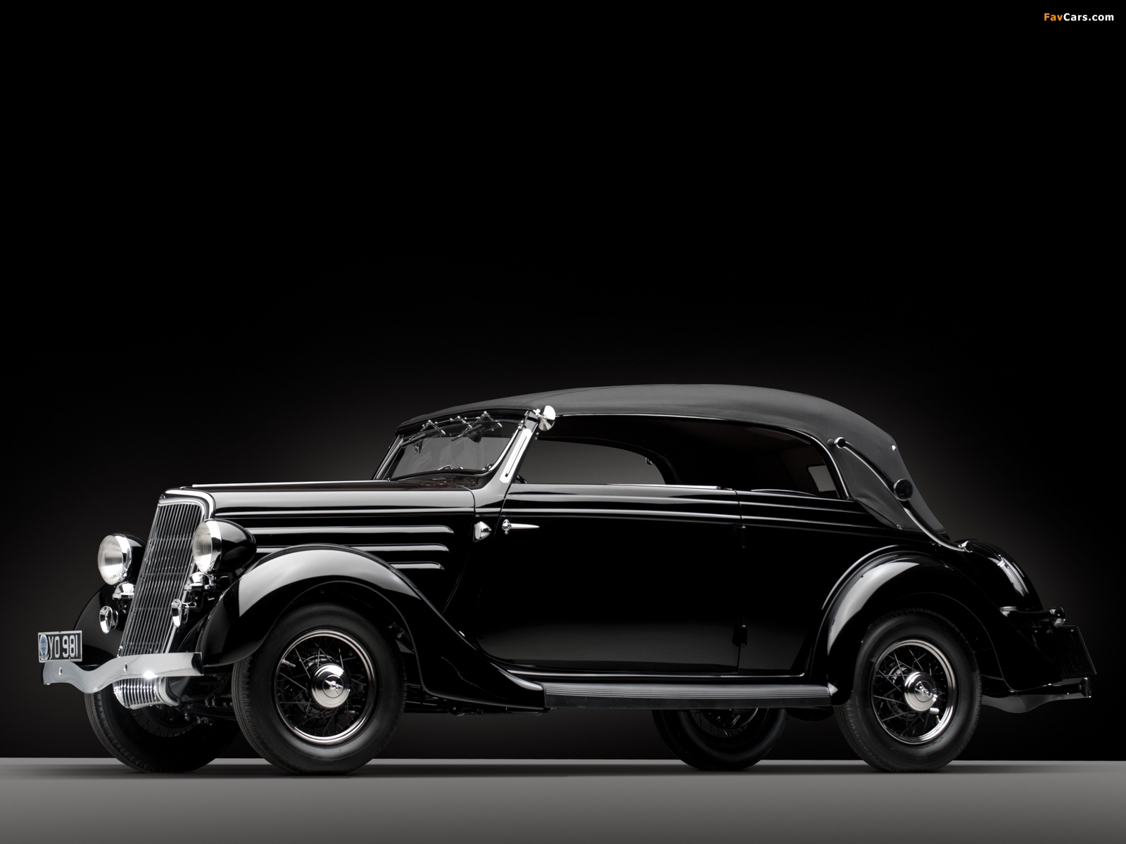 Images of Ford V8 Deluxe Convertible Sedan by Gläser 1936 (1600 x 1200)