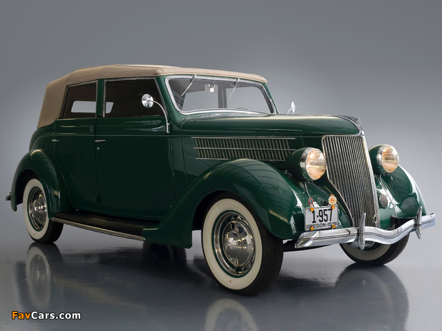 Pictures of Ford V8 Deluxe Convertible Sedan (68-740) 1936 (640 x 480)