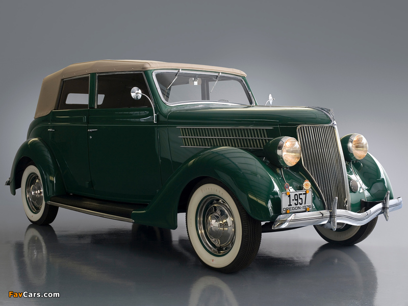 Pictures of Ford V8 Deluxe Convertible Sedan (68-740) 1936 (800 x 600)