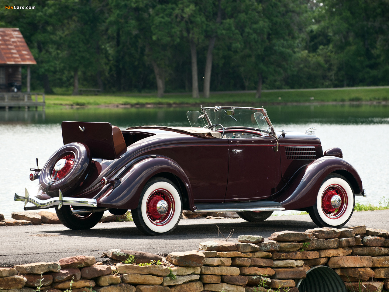 Ford V8 Deluxe Roadster (48-710) 1935 wallpapers (1280 x 960)