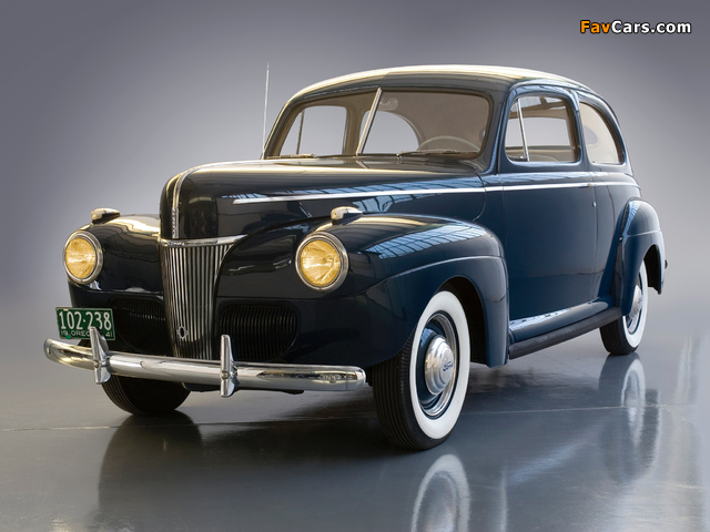 Ford V8 Deluxe Tudor Sedan (11A-70A) 1941 wallpapers (640 x 480)