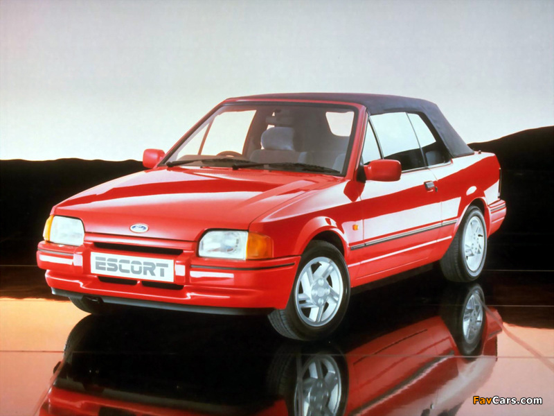 Ford Escort Cabriolet UK-spec 1987–90 photos (800 x 600)