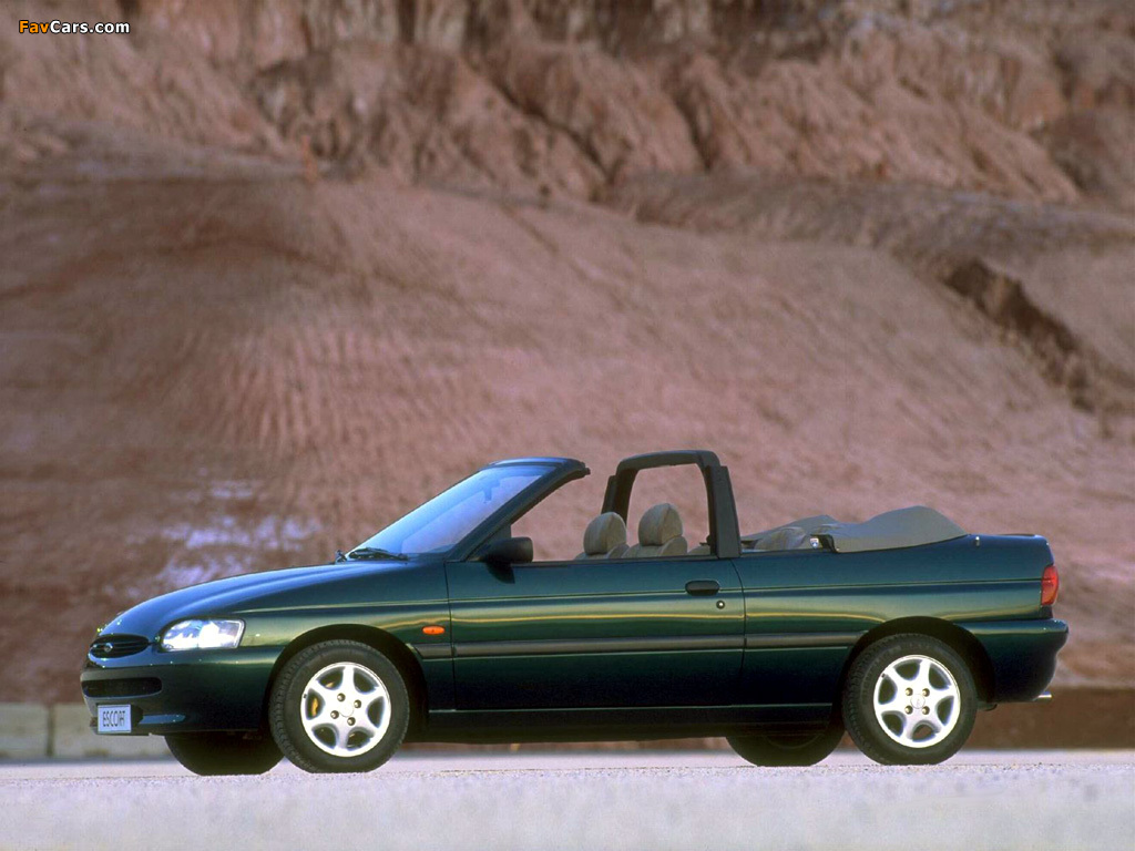 Ford Escort Cabriolet 1995–97 wallpapers (1024 x 768)