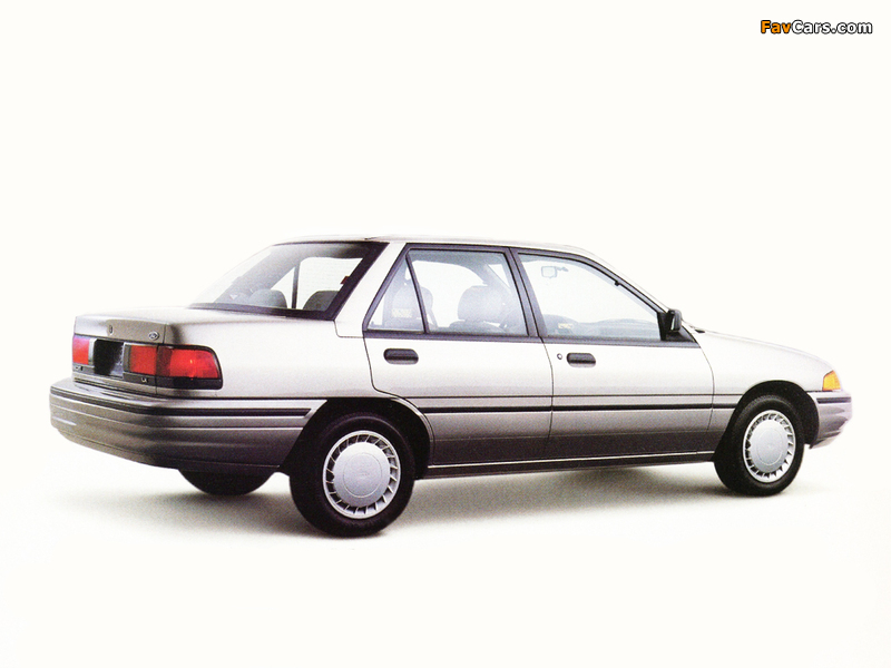 Ford Escort LX Sedan 1992–96 wallpapers (800 x 600)