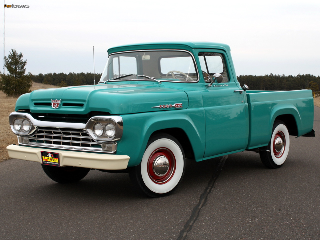 Pictures of Ford F-100 Custom Cab Styleside Pickup 1960 (1280 x 960)