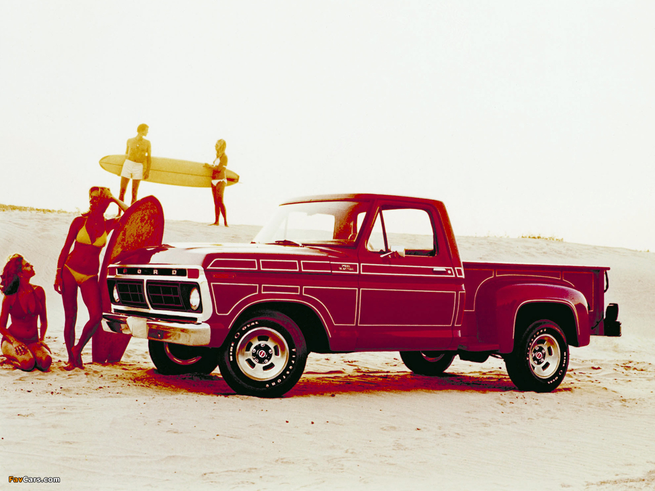 Ford F-100 Custom Flareside Pickup 1977 wallpapers (1280 x 960)