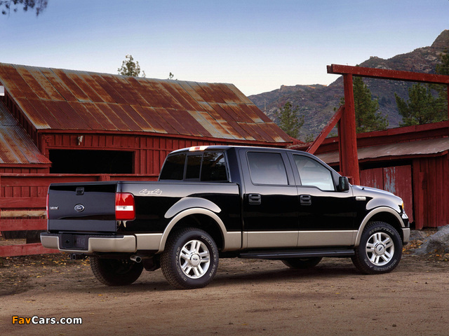 Ford F-150 Lariat SuperCrew 2004–05 wallpapers (640 x 480)