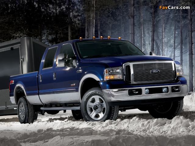 Ford F-350 Super Duty Crew Cab 2005–07 wallpapers (640 x 480)