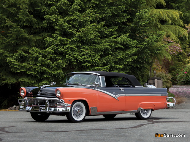 Ford Fairlane Sunliner Convertible 1956 wallpapers (640 x 480)