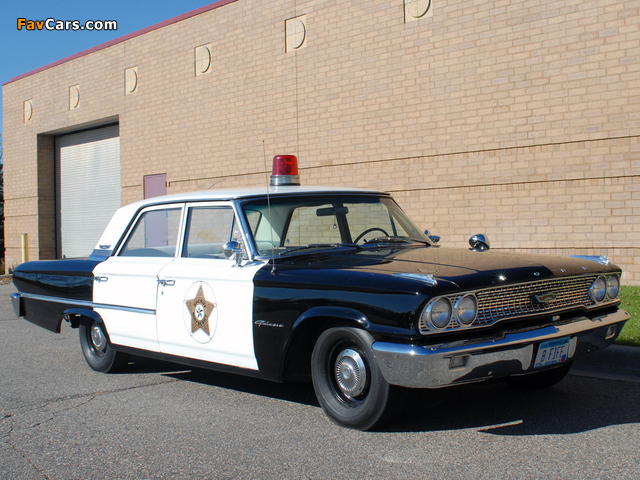 Ford Galaxie 4-door Sedan Police 1963 images (640 x 480)